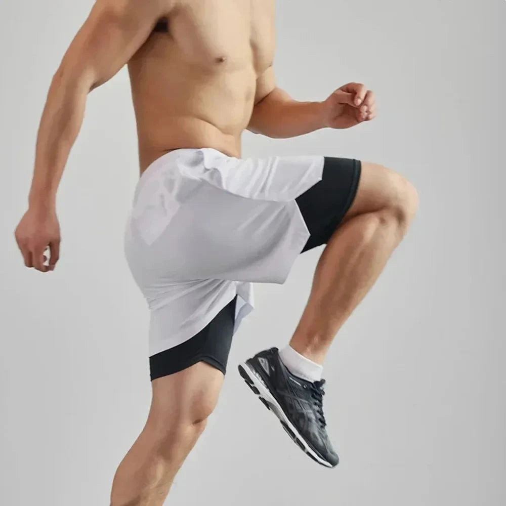 Men’s 2-in-1 Training Shorts – Breathable & Quick-Dry Activewear