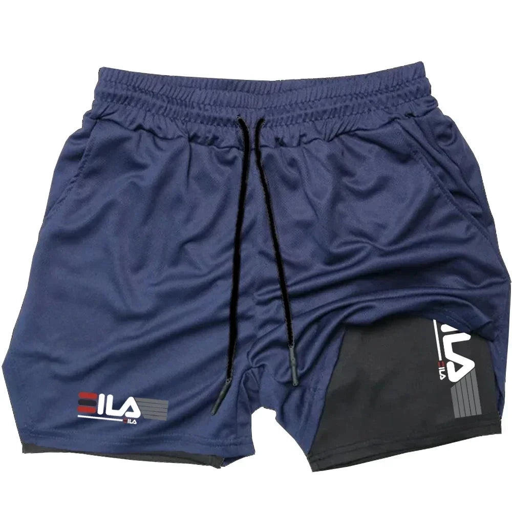 Men’s 2-in-1 Training Shorts – Breathable & Quick-Dry Activewear